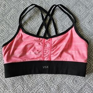 VSX Sexy Sport Rouched and Strappy Sports Bra Size - Small